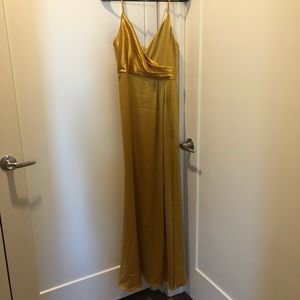 Jill Jill Stuart Faux Wrap Satin Gown